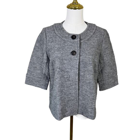 J Crew Wool Button Sweater Shrug Jacket US Women's L - Picture 1 of 6